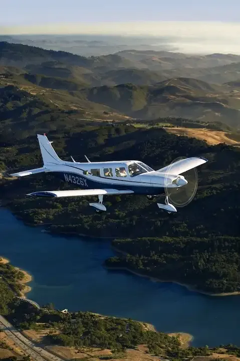 Piper Cherokee Arrow on the ramp prior to a complex endorsement training flight