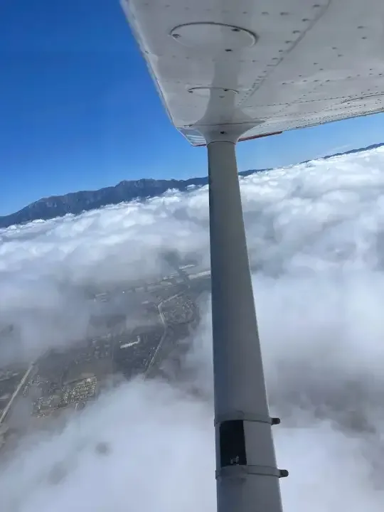 Instrument rating training cockpit view